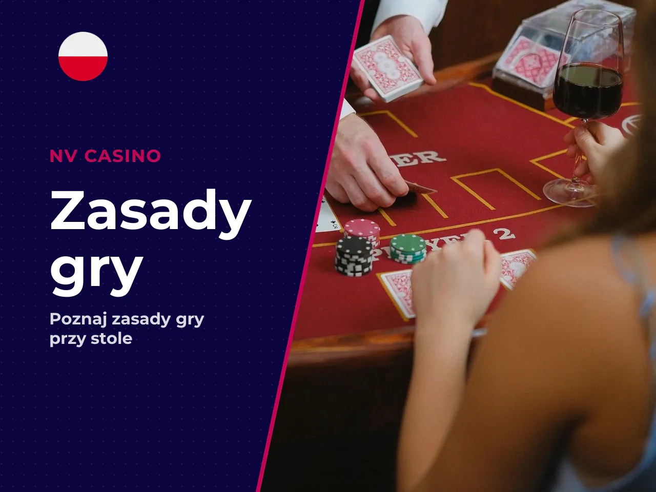 Ile osób może grać i jak wygląda stół. Przy stole zasiada od 2 do 10 osób — im więcej uczestników, tym wyższy poziom trudności, ponieważ gra się jedną talią 52 kart. W nomenklaturze rynkowej wyróżnia