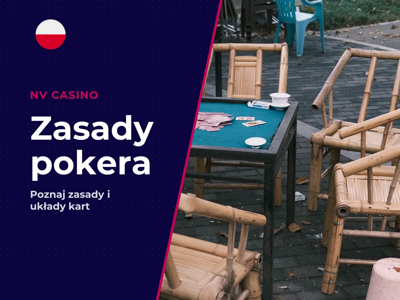 Żetony do pokera i elementy potrzebne do gry. Fizyczna gra w pokera w domu — bez finansowego tła — wymaga kilku podstawowych elementów: talii 52 kart francuskiej o dobrej widoczności symboli, wygodneg