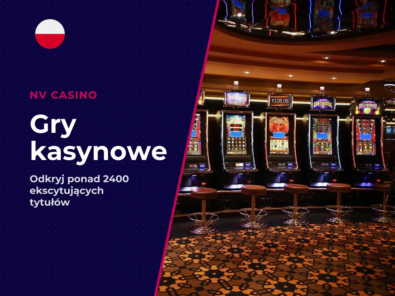 Jakie gry są dostępne w NV Casino. NV Casino udostępnia rozbudowane portfolio ponad **2400 tytułów**, podzielonych na cztery główne kategorie: urozmaicone online slots, rozbudowane table games, profes